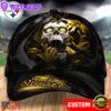 Custom Name NFL Pittsburgh Steelers Skull Halloween Baseball Cap
