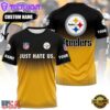 Custom Name NFL Pittsburgh Steelers Team All Over Print T-Shirt For Fans