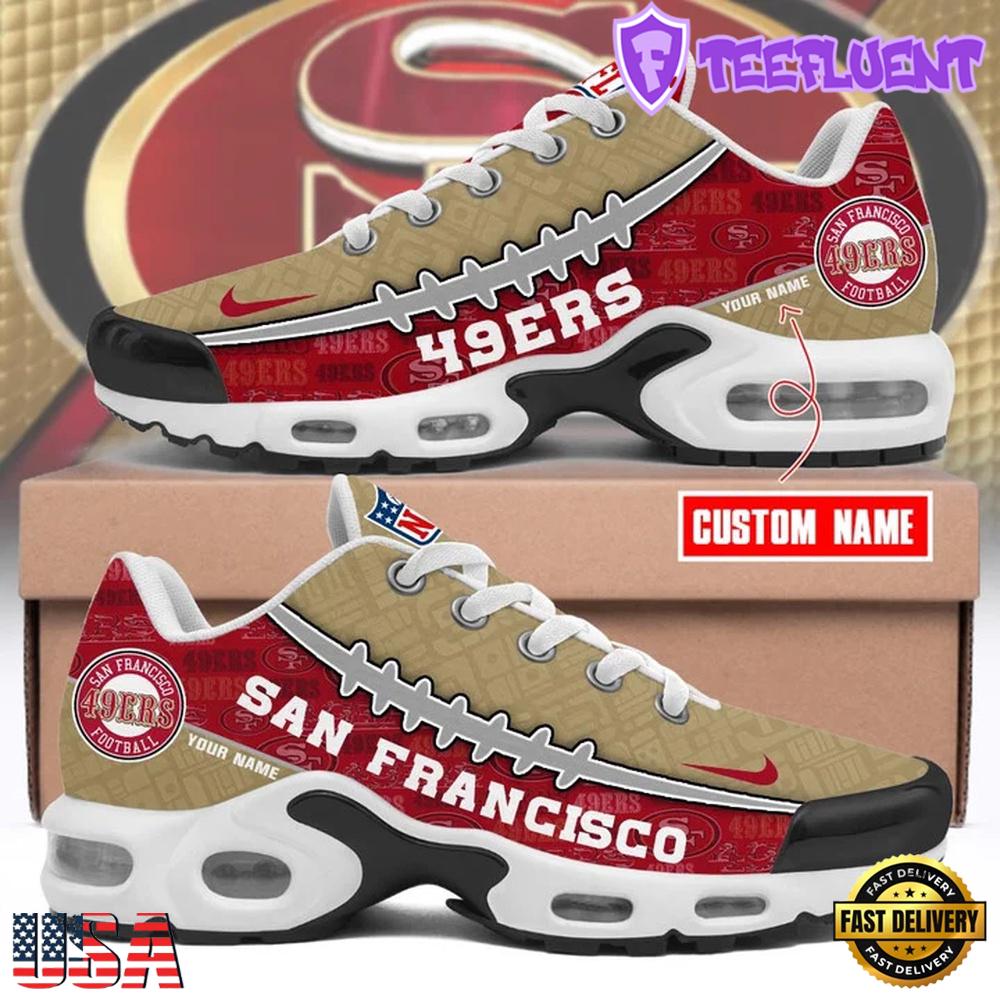 Custom Name NFL San Francisco 49ers Air Max Plus Shoes