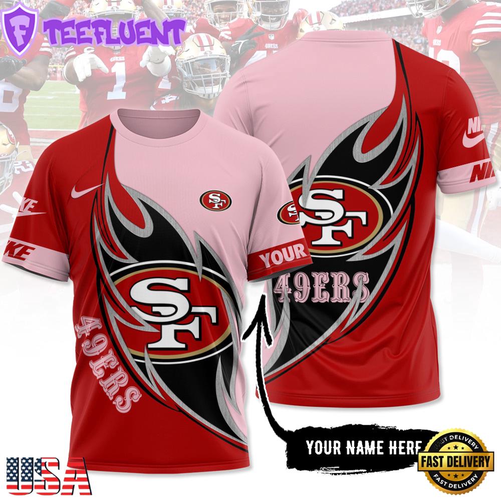 Custom Name NFL San Francisco 49ers All Over Print T-Shirt For Fans