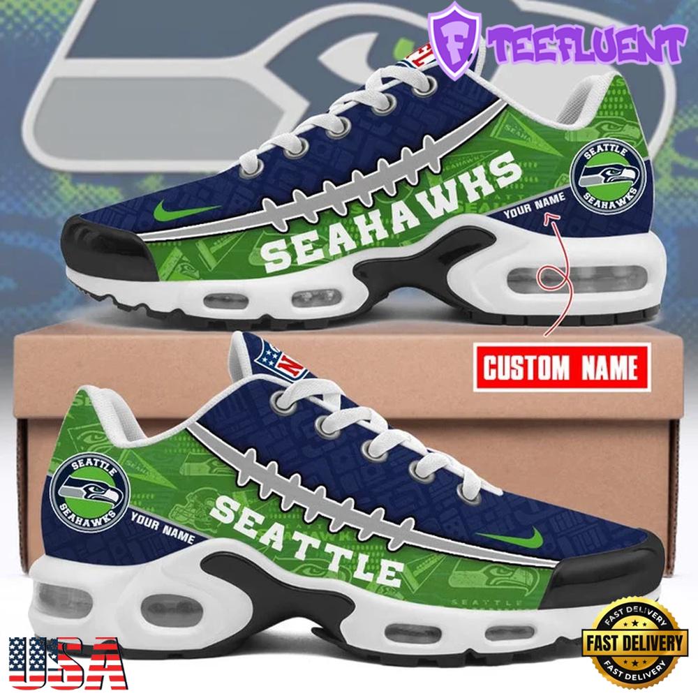 Custom Name NFL Seattle Seahawks Air Max Plus Shoes