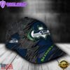 Custom Name NFL Seattle Seahawks Batman Logo All Over Print - Navy 3D Classic Cap