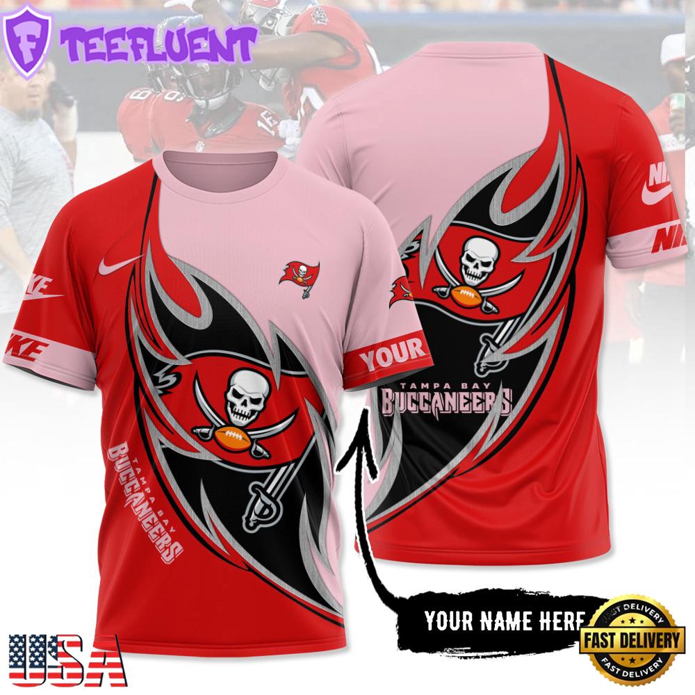 Custom Name NFL Tampa Bay Buccaneers All Over Print T-Shirt For Fans