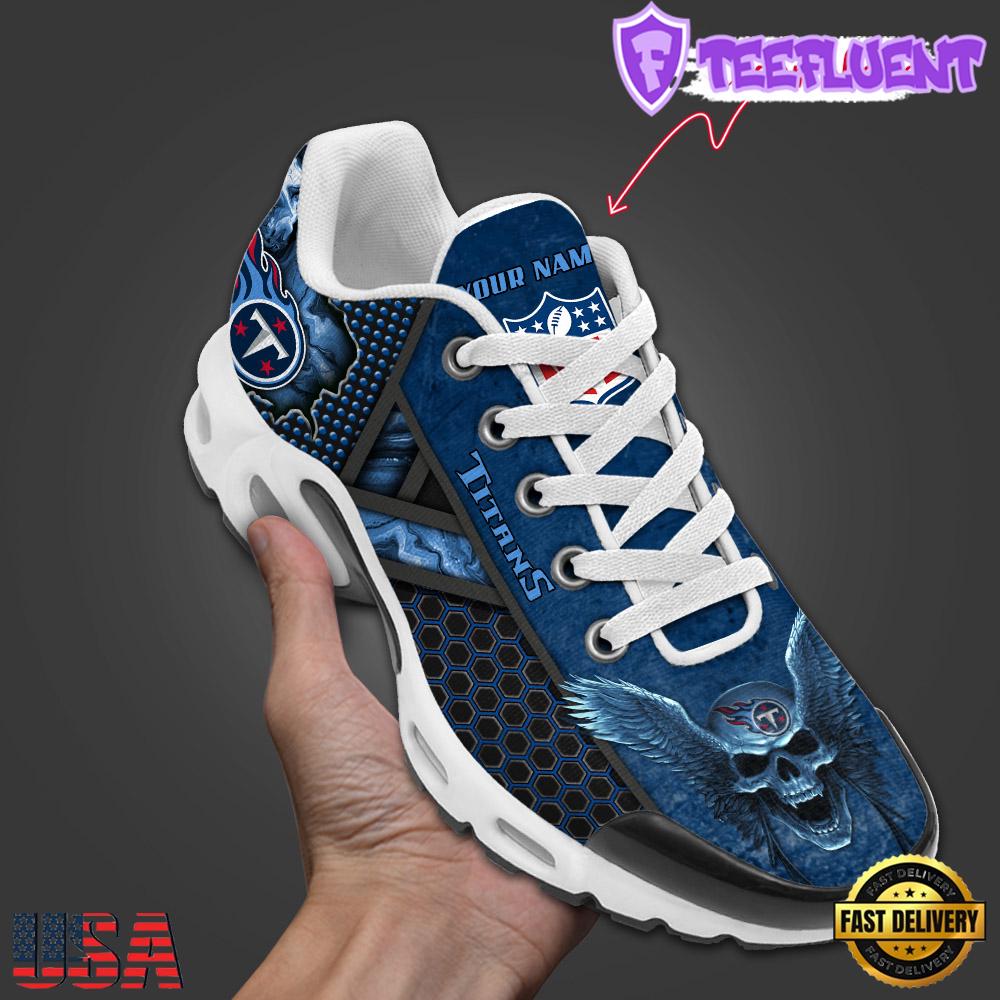 Custom Name NFL Tennessee Titans Skull Air Max Plus Shoes
