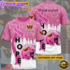 Custom Name NFL Washington Commanders Breast Cancer All Over Print T-Shirt
