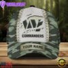 Custom Name NFL Washington Commanders Camo Hunting Classic Cap For Fans