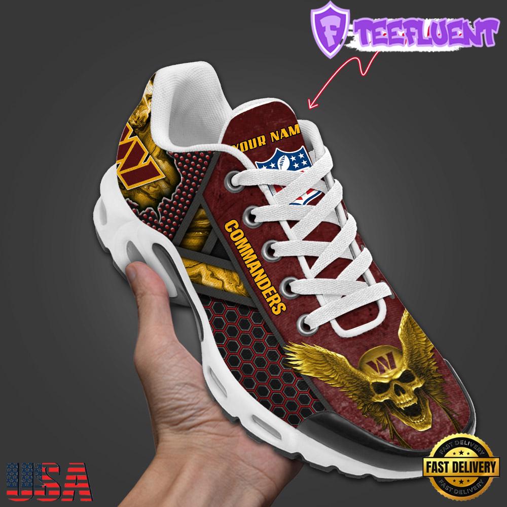 Custom Name NFL Washington commanders Skull Air Max Plus Shoes