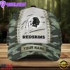 Custom Name NFL Washington Redskin Camo Hunting Classic Cap For Fans
