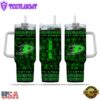 Custom Name NHL Anaheim Ducks Happy St. Patrick’s Day Stainless Steel Tumbler 40Oz With Handle