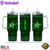 Custom Name NHL Dallas Stars Happy St. Patrick’s Day Stainless Steel Tumbler 40Oz With Handle