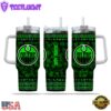 Custom Name NHL Edmonton Oilers Happy St. Patrick’s Day Stainless Steel Tumbler 40Oz With Handle