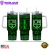 Custom Name NHL Los Angeles Kings Happy St. Patrick’s Day Stainless Steel Tumbler 40Oz With Handle