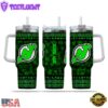 Custom Name NHL New Jersey Devils Happy St. Patrick’s Day Stainless Steel Tumbler 40Oz With Handle