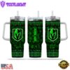 Custom Name NHL Vegas Golden Knights Happy St. Patrick’s Day Stainless Steel Tumbler 40Oz With Handle