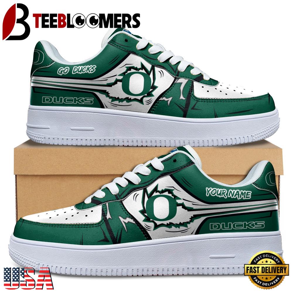 Custom Name Oregon Ducks Air Force 1 Shoes