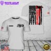 Custom Name Patriotic US Flag FireFighter T-Shirt 3D