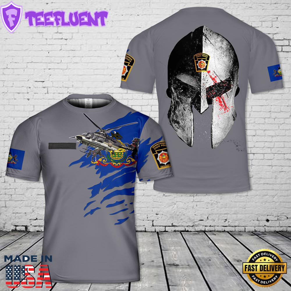 Custom Name Pennsylvania State Police 3D T-shirt