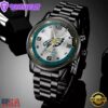 Custom Name Philadelphia Eagles NFL Black Stainless Steel Watch Gifts For Fans