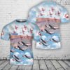 Custom Name Polish Air Forces Team Iskry Bialo-Czerwone Iskry (White-and-Red Sparks) Aerobatic flight demonstration team T-Shirt 3D