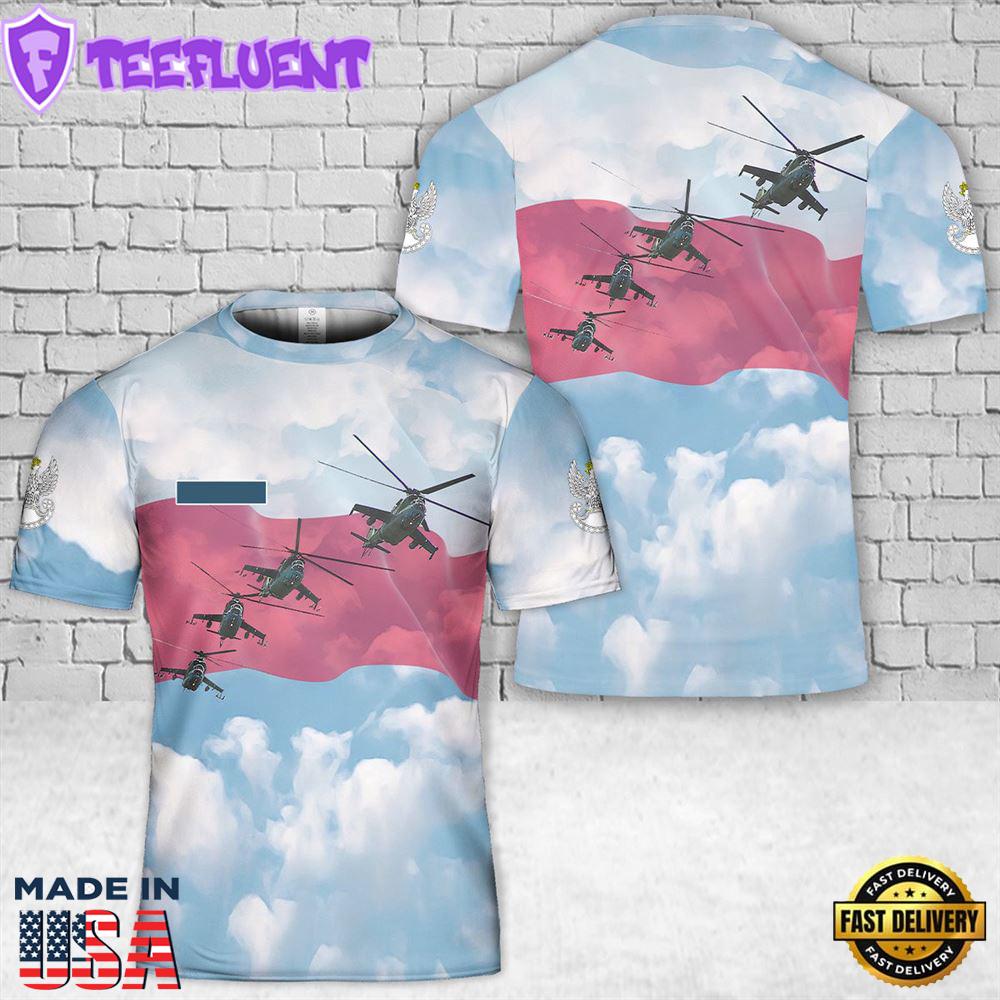 Custom Name Polish Land Forces Grupa Akrobacyjna Skorpion (Scorpion Aerobatic team) aerobatic demonstration team T-Shirt 3D