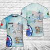 Custom Name Portuguese Air Force Rotores de Portugal helicopter flight demonstration team T-Shirt 3D