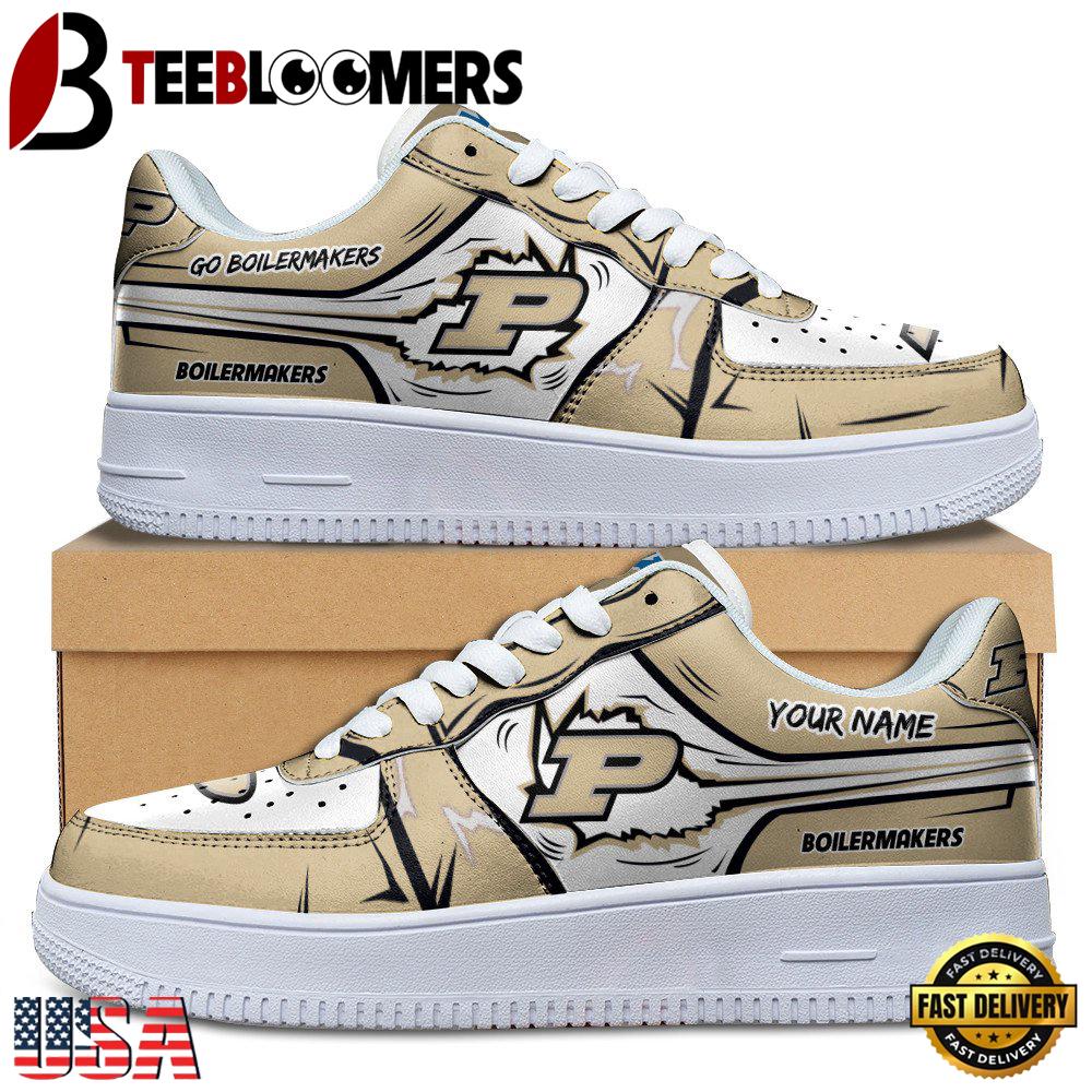 Custom Name Purdue Boilermakers Air Force 1 Shoes