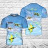 Custom Name Royal Air Force Yellowjacks Aerobatic flight display team T-Shirt 3D