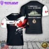 Custom Name Royal Canadian Navy HMCS Harry DeWolf AOPV 430 3D T-Shirt