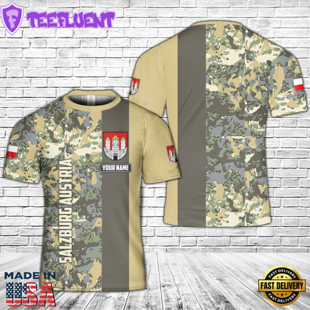 Custom Name Salzburg Austria 3D T-shirt