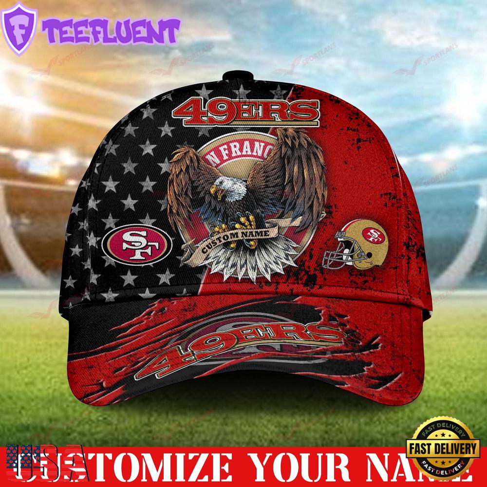 Custom Name San Francisco 49ers NFL 3D Classic Baseball Cap Classic Cap