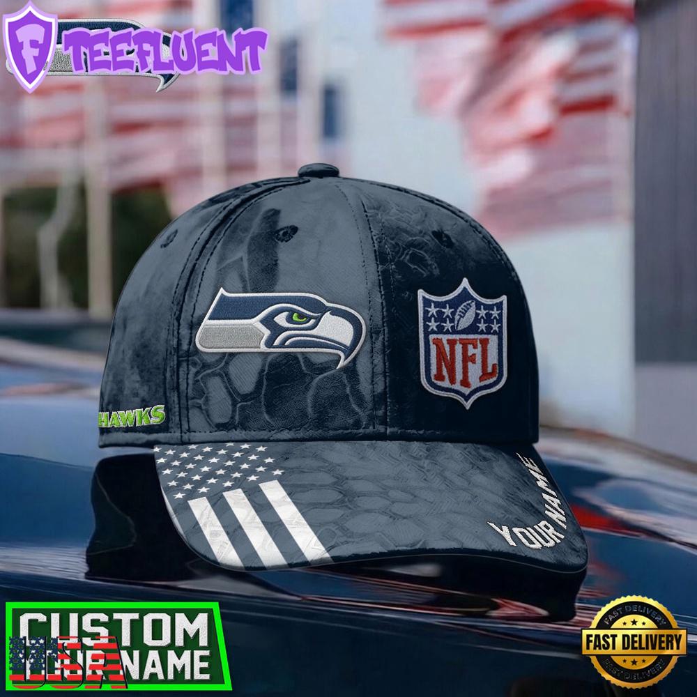 Custom Name Seattle Seahawks NFL Heritage Classic Cap For Fans
