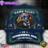 Custom Name Seattle Seahawks NFL Mascot Damn Right Football Team Baseball Cap