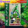 Custom Name South Carolina Gamecocks Happy St. Patrick's Day Shamrock House And Garden Flag