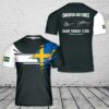Custom Name Swedish Air Force Saab Sk60A (105) 3D T-shirt