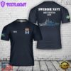 Custom Name Swedish Navy HMS Furusund A320 3D T-shirt