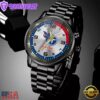 Custom Name Tennessee Titans NFL Black Stainless Steel Watch Gifts For Fans