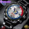Custom Name Tennessee Titans NFL Black Stainless Steel Watch Gifts For Fans