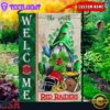 Custom Name Texas Tech Red Raiders Happy St. Patrick's Day Shamrock House And Garden Flag