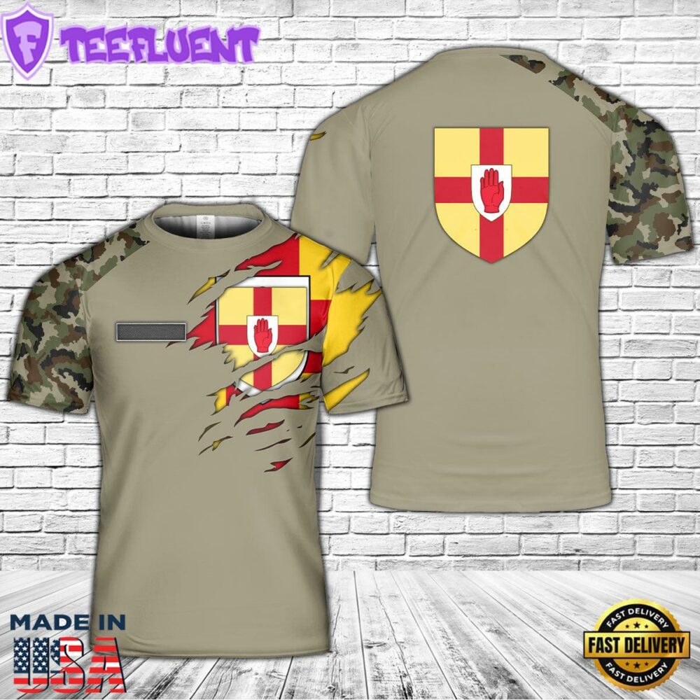Custom name Ulster Ireland 3D T-Shirt