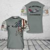 Custom Name US Air Force Alabama Air National Guard 187th Fighter Wing F-16 fighters 3D T-Shirt