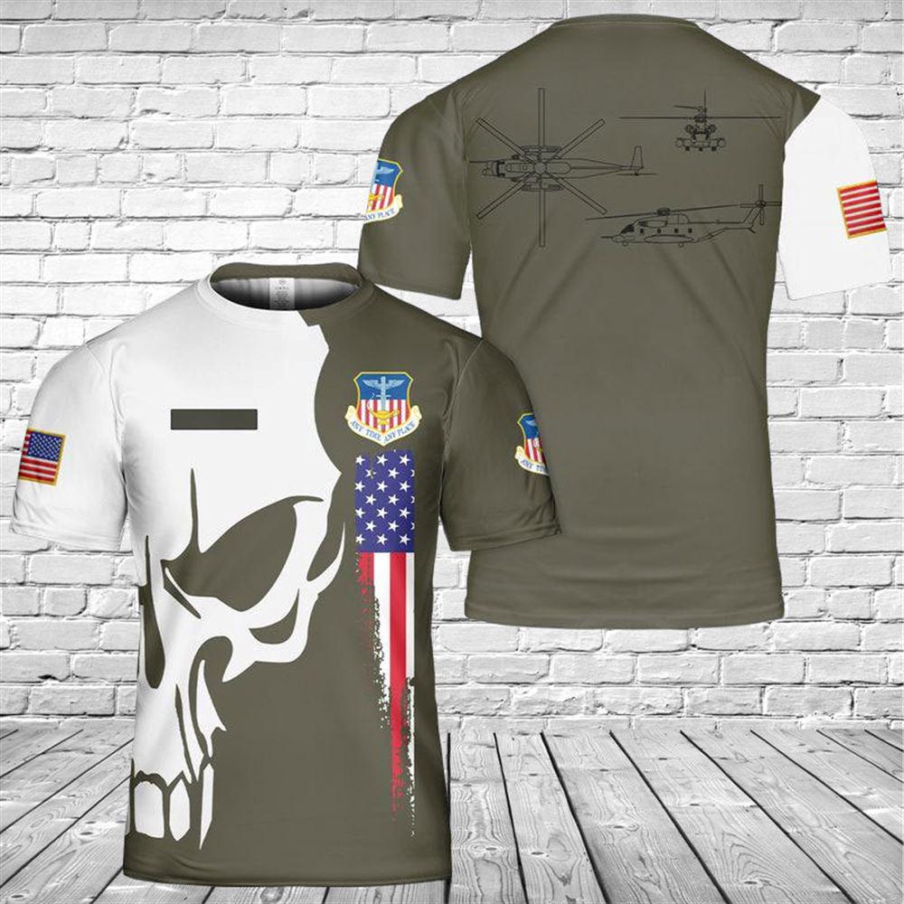 Custom Name US Air Force MH-53J Pave Low 3D T-Shirt