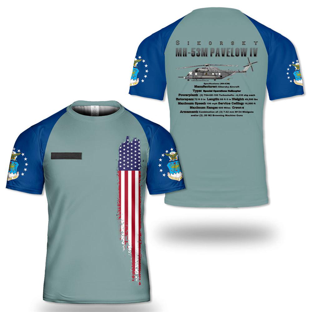Custom Name US Air Force MH-53M Pave Low IV 3D T-shirt