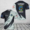 Custom Name US Air Force Oregon Air National Guard, 116th Air Control Squadron T-Shirt 3D