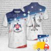 Custom Name US Air Force Thunderbirds, 4th Of July Polo Shirt
