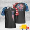 Custom Name US Army 82nd Airborne Division - All The Way, 4th Of July Polo Shirt