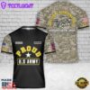 Custom Name US Army National Airborne Day Paratroopers With The 82nd Airborne Division Parachute T-Shirt 3D