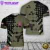 Custom Name US Army Paratroopers With The 82nd Airborne Division Parachute 3D T-Shirt