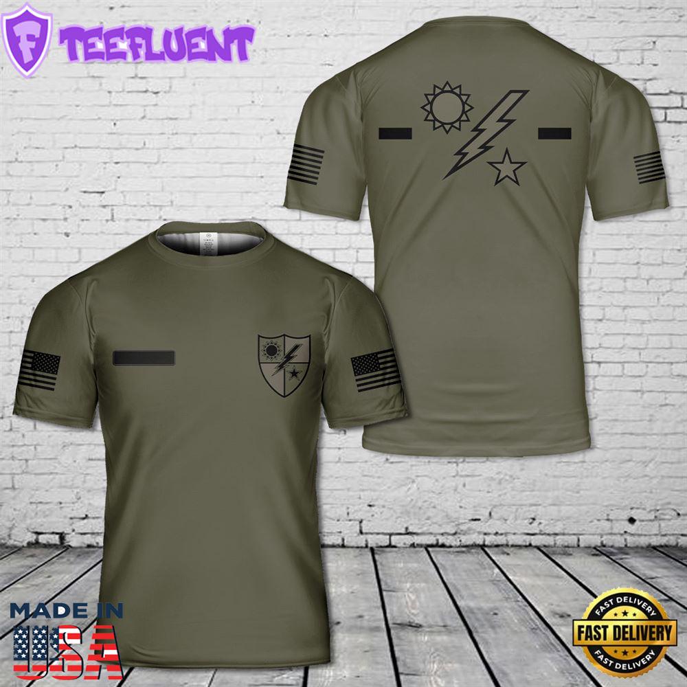 Custom Name US Army Ranger - 1st Battalion, 75th Infantry Regiment T-Shirt 3D