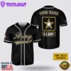 Custom Name US Army Rank American Flag Pride Baseball Jersey