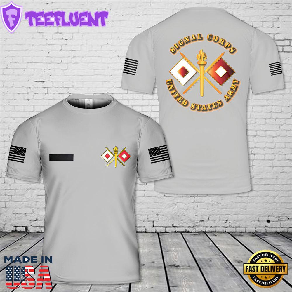 Custom Name US Army Signal Corps Branch T-Shirt 3D